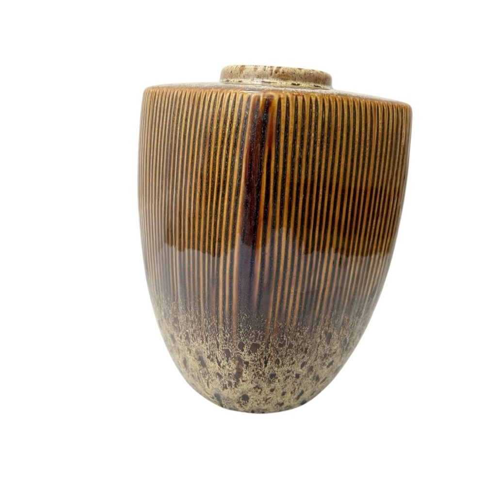 Bombay Company Glazed Ceramic Brown Vase
